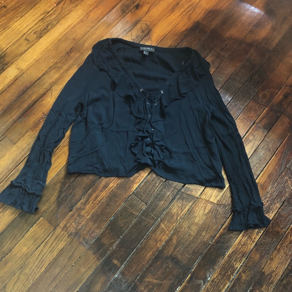 Forever21 Ruffle Croptop Blouse